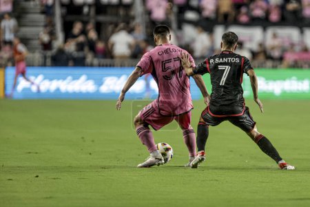 Photo for Fort Laurent, Florida (USA), Marcelo Weigandt in the match between Inter Miami against Dc United valid for MLS, for the 14th round at Chase Stadium, in Fort Lauderdale, Florida - Royalty Free Image