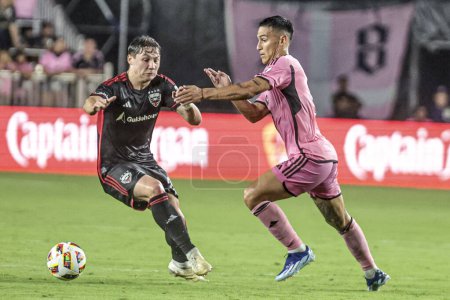 Photo for Fort Laurent, Florida (USA), Matias Rojas in the match between Inter Miami against Dc United valid for MLS, for the 14th round at Chase Stadium, in Fort Lauderdale, Florida - Royalty Free Image