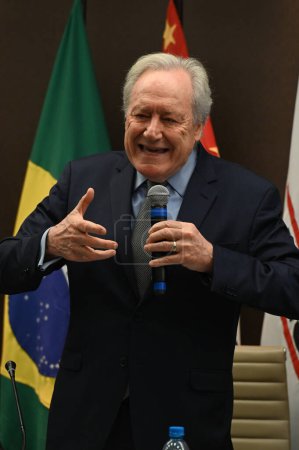 Foto de Sao Paulo (SP), Brasil 20 / 05 / 2024 Ricardo Lewandowski, Ministro de Justicia y Seguridad Pública de Brasil, participa en una reunión conjunta del Consejo Superior de Estudios Nacionales y Política (COSENP)) - Imagen libre de derechos