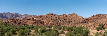 Photo for Great panoramic landscape of the Anti-Atlas mountains in the Taourirt region, Morocco - Royalty Free Image