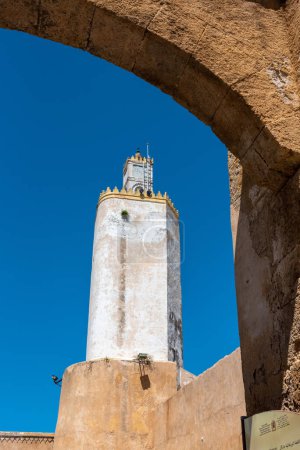 Photo for Minaret of the Grand Mosque Mazagan in the medina of El Jadida, Morocco - Royalty Free Image