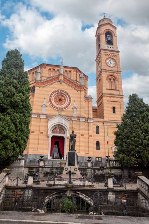 Photo for Picturesque San Lorenzo church at lake Como in Tremezzo, Italy - Royalty Free Image