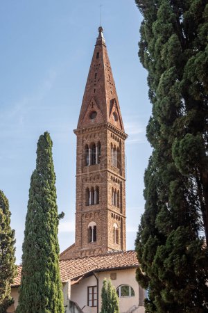 Steeple of the Basilica Santa Maria Novella in Florence, Italy