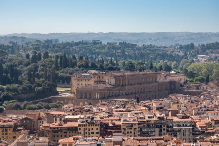 Foto de Vista aérea del Palazzo Pitti en FLorence, Italia - Imagen libre de derechos