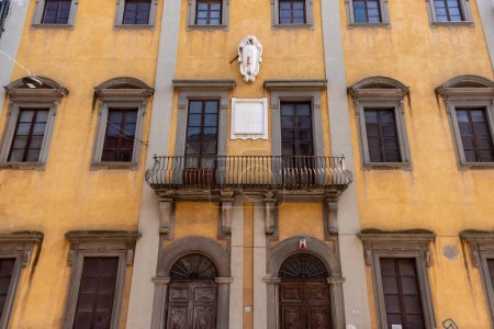 Façade de la maison à Pise, Italie, où vivait Galileo Galilei