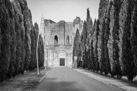 Photo for Ruin of the medieval Cistercian monastery San Galgano in the Tuscany, Italy - Royalty Free Image