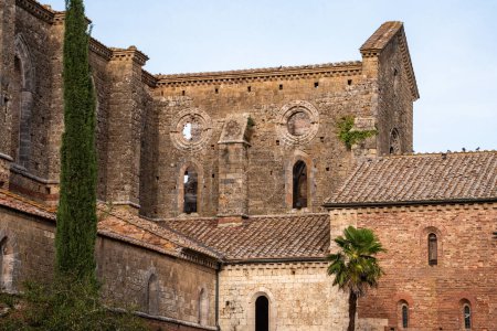Foto de Ruina del monasterio cisterciense medieval San Galgano en la Toscana, Italia - Imagen libre de derechos