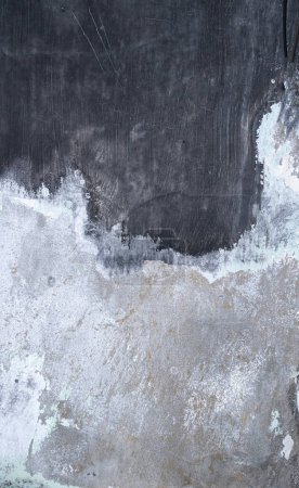 Photo for Black, gray and white concrete wall with natural design of ocean wave. Background texture - Royalty Free Image