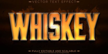 Whiskeytext effect, editable drink and pub text style