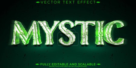 Illustration for Mystict ext effect, editable pyramid and epic text style - Royalty Free Image