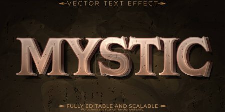 Illustration for Editable text effect, mystic desert text style - Royalty Free Image