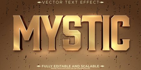 Illustration for Editable text effect, mystic desert text style - Royalty Free Image