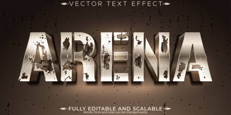 Arena editable text effect, battle and warrior text style