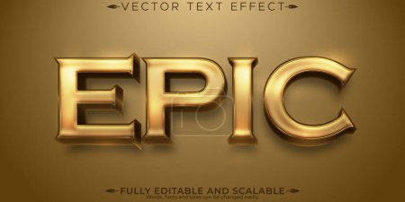 Illustration for Epic text effect, editable pyramid and mystic text style - Royalty Free Image