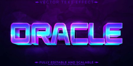 Illustration for Oracle text effect, editable game and movie text style - Royalty Free Image
