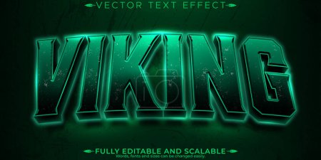Viking text effect, editable nordic medieval celtic text style