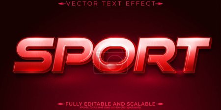 Sport text effect, editable game and play text style