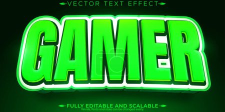 Gamer text effect, editable esport and modern text style