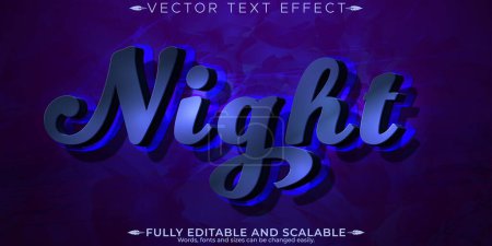Night  text effect, editable dark and scary text style