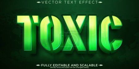 Toxic text effect, editable virus and chemical text style