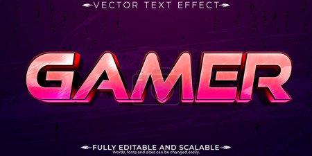 Gamer text effect, editable esport and gaming text style