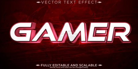 Editierbarer Text-Effekt-Gamer, 3D-Esport und Neon-Schriftstil