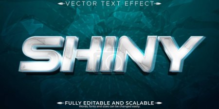 Metallic shiny text effect, editable luxury and elegant text sty