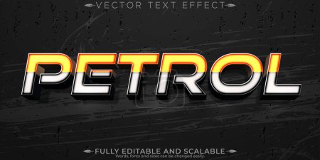 Petrol text effect, editable rich and gasolinel text style
