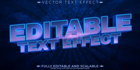 Modern text effect, editable perspective and elegant text style