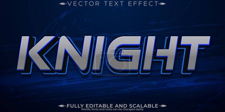 Illustration for Knight text effect, editable hero and king text style - Royalty Free Image