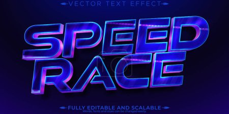 Speed Race Texteffekt, editierbarer Neon- und Filmtext-Stil
