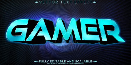 Gamer text effect, editable esport and stream text style