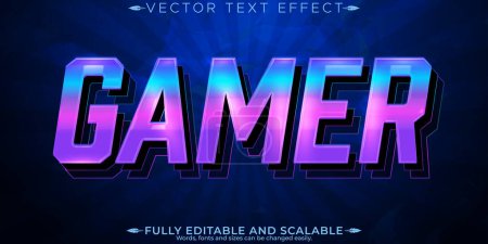 Gamer text effect, editable esport and game text style