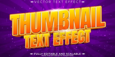 Thumbnail text effect, editable video cover and banner text styl