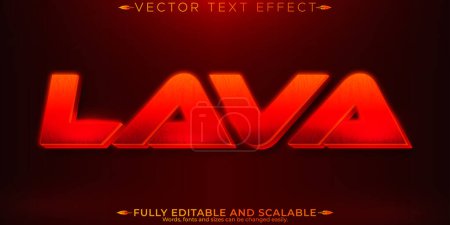 Lava volcano text effect, editable hot and magma text style