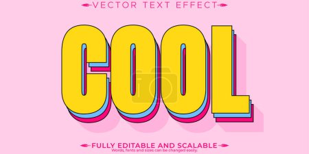 Cool text effect, editable modern and fun text style