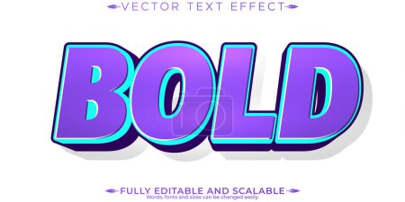 Bold text effect, editable shade and modern text style