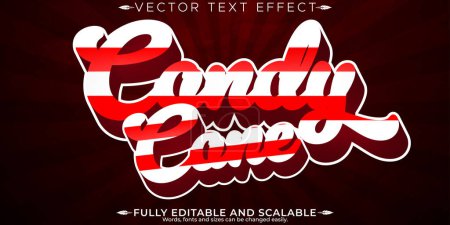 Illustration for Candy text effect, editable sugar and sweet text style - Royalty Free Image