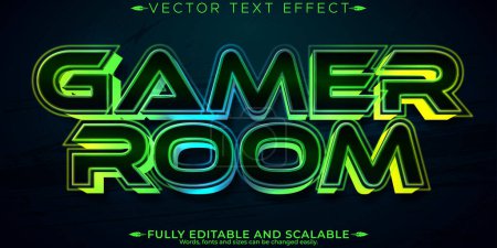 Gamer text effect, editable gaming and stream customizable font 