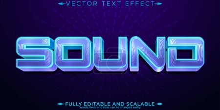 Music text effect, editable melody and rhythm customizable font 