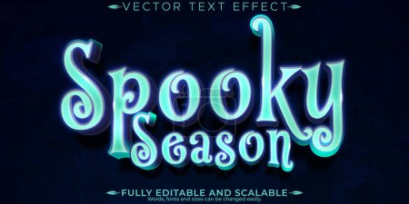 Spooky text effect, editable eerie and haunting customizable fon