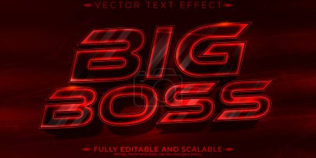 Big Boss Texteffekt, editierbares Spiel und Film anpassbare Schrift 