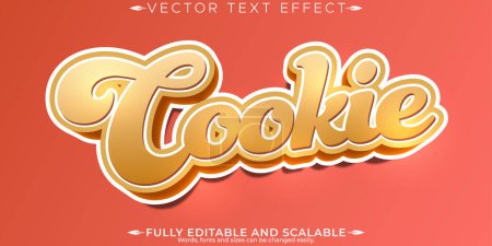 Illustration for Bakery text effect, editable baked goods and delicious customiza - Royalty Free Image
