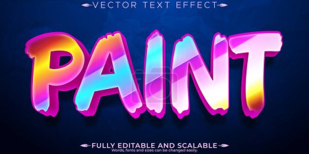 Paint graffiti text effect, editable spray and paint text style