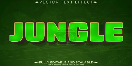 Illustration for Jungle text effect, editable rainforest and lush customizable fo - Royalty Free Image