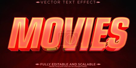 Películas efecto texto, película editable y juego personalizable fuente sty