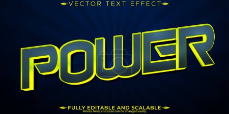 Power-Text-Effekt, editierbare Energie und Donner anpassbare Schriftart