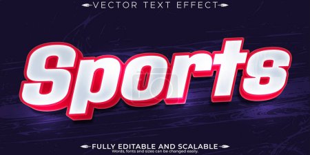 Sport text effect, editable athletics and physical activity cust