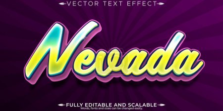 Efecto de texto vectorial, texto editable y diseño gráfico personalizable