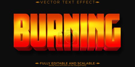 Fire text effect, editable flames and blaze customizable font st